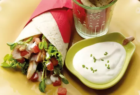 Pan-Grilled Honey Chicken Tortilla Wraps